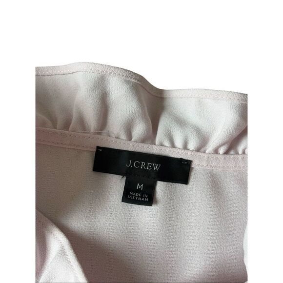 J Crew Ruffled Sleeveless Top Blouse  size M Light Pink - Picture 3 of 7